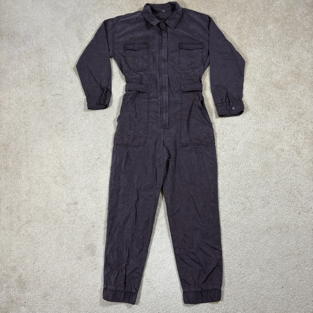 Young Fabulous & Broke YFB Womens Jumpsuit Coveralls Sz L Brown Utility Cargo